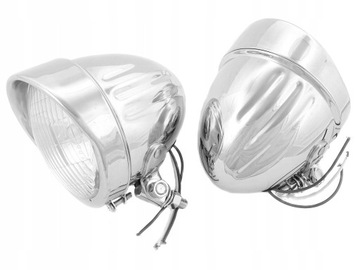 REFLEKTORY LIGHTBARY LAMPY PRZÓD 4,5 CALA CHROM