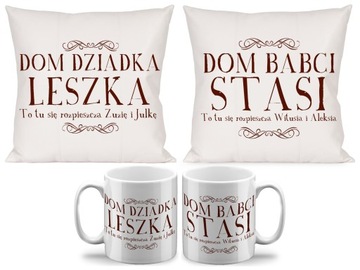 2 ZESTAWY PODUSZKA + KUBEK NA DZIEŃ BABCI I DZIADKA PREZENT