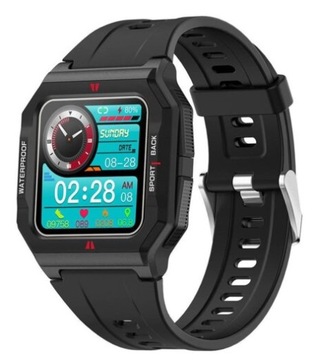 ZEGAREK SMARTWATCH HOPOFIT KWADRAT CZARNY