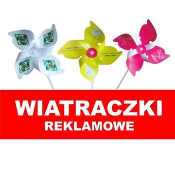 WIATRACZKI REKLAMOWE 100 SZT Z PROJEKTEM