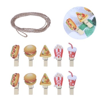 KLIP DO ZDJĘĆ MINI SPINACZE DO PAPIERU BURGER