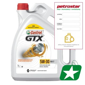 CASTROL GTX 5W30 RN17 5L