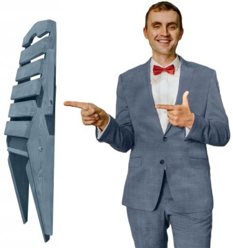 DYDUCH Складной садовый стул, 2 шт, серый деревянный Garden Terrace Premium