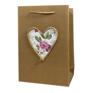 Torebka ROMANTYCZNE SERCE różowe 17x8x25cm