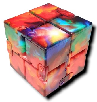 KOSTKA NIESKOŃCZONOŚCI ZABAWKA ANTYSTRESOWA FIDGET cube OBŁOKI RED na stres