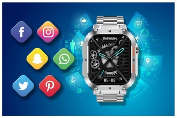 SMARTWATCH MĘSKI GRAVITY GT6 POŁĄCZENIA POLSKIE MENU PULS CIŚNIENIE