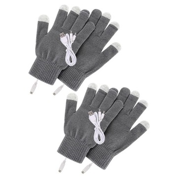 2x rękawice grzewcze USB Full Finger Winter Gift