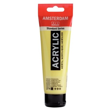 FARBA AKRYLOWA AMSTERDAM 120 ML 274 NICKEL TITAN YELLOW