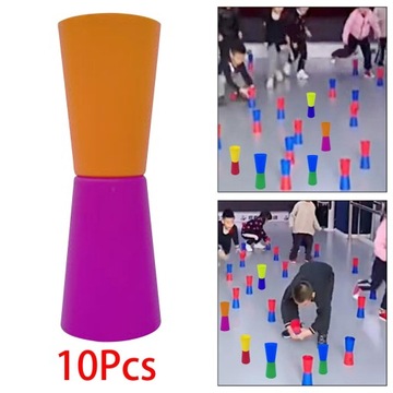 10x Kubki Flip Cups Agility Training Sprzęt sportowy Body Rose Orange
