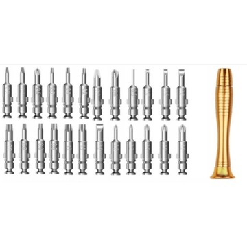 MINI ZESTAW PRECYZYJNE WKRĘTAKI MAŁE ŚRUBOKRĘTY 24w1 NA MAGNES ZEGARMISTRZ