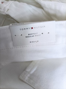 Tommy Hilfiger WW0WW38164-YBR, spodnie damskie białe, r.32/28