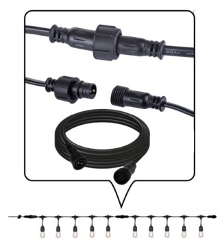 Удлинительный кабель-коннектор для цепей светодиодных светильников Girland 3 м BERGE