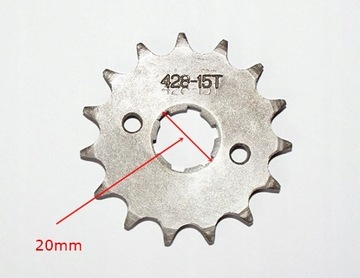 ZĘBATKA ZDAWCZA PRZÓD 428 15 ZĘBÓW ŚR.20mm M.6