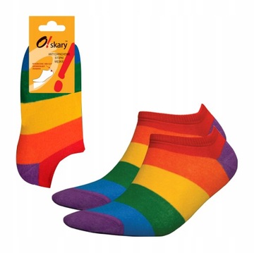 STOPKI ANTYZAPACHOWE BAWEŁNIANE TĘCZOWE LGBT POLSK
