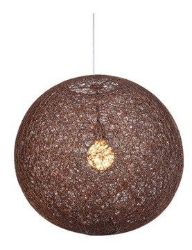CARUBA Lampa wisząca okrągła brązowa salon