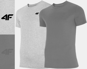 KOSZULKA MĘSKA 4F ZESTAW 2 SZT. TZ09 T-SHIRT PODKOSZULEK NA CO DZIEŃ M