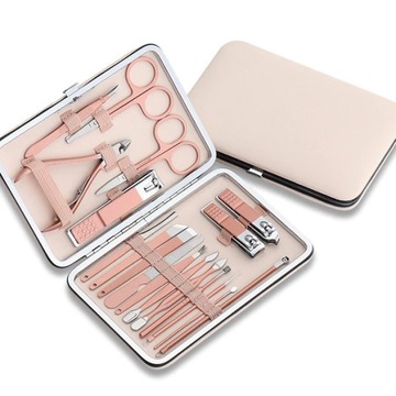 Zestaw do Paznokci Manicure Pedicure w Etui Rose