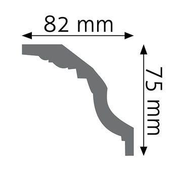 Listwa przysufitowa gładka 10,8x10,8x240cm Sufitowa. Gzyms LGG-11 Creativa