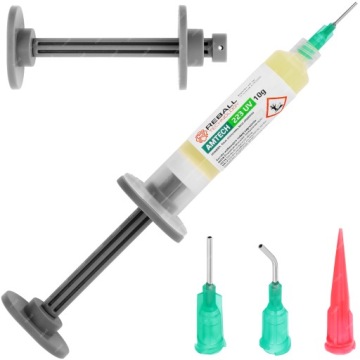 FLUX TOPNIK PASTA SMD BGA AMTECH RMA 223 UV 10g ZESTAW Z IGŁAMI I TŁOCZKIEM