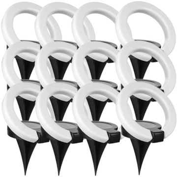 12x Lampka Solarna LED RING Wbijana Gruntowa Regulowana Czujnik Zmierzchu