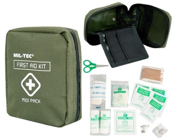 Apteczka Pierwszej Pomocy Turystyczna MIL-TEC First Aid Kit MIDI Olive
