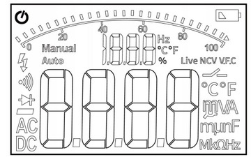 ЦИФРОВОЙ мультиметр Измеритель электрического тока с ЖК-дисплеем