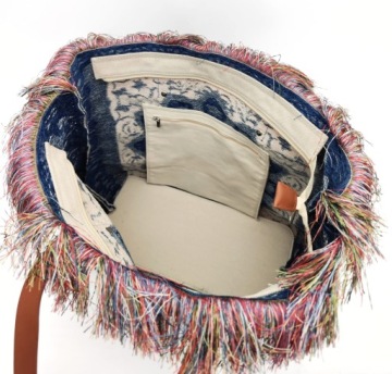 Большая тканая сумка из хлопка MANDALA с бахромой А4