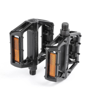 PEDAŁY ROWEROWE PLATFORMOWE ALUMINIOWE Z PINAMI MTB/BMX CZARNE