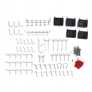 114 sztuk Pegboard Hook Asortyment Zestaw