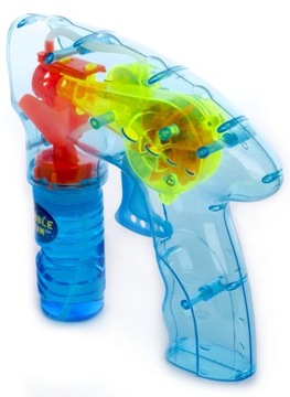 СВЕТЯЩИЙСЯ ПИСТОЛЕТ ДЛЯ ПУЗЫРЬКОВ, пускающий мыльные пузыри + 2 ЖИДКОСТИ