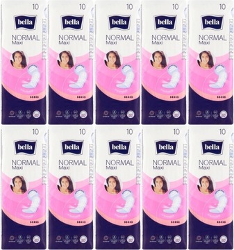 BELLA Normal Maxi Bez skrzydełek ZESTAW 100szt