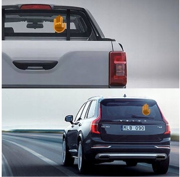 Светодиодный индикатор Prime для заднего стекла автомобиля, индикатор жестов, средний палец