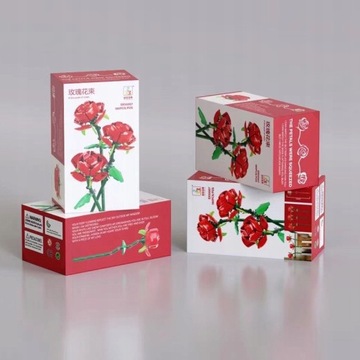 Красивые креативные цветочные блоки Роза*3 цветка