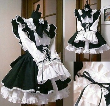 Cosplay Anime Kawiarni Strój Pokojówki Sukienka.XL