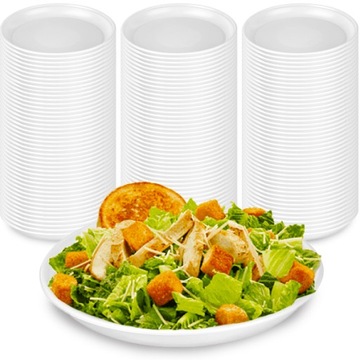 TALERZE PLASTIKOWE Obiadowe Grill 22cm 100szt