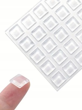 ODBOJNIKI SAMOPRZYLEPNE SILIKONOWE MEBLOWE GUMOWE DO DRZWI 12.7 x 3mm 40szt