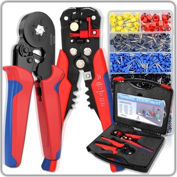 ZESTAW ŚCIĄGACZ IZOLACJI ZACISKARKA PRASKA SZEŚCIOKĄTNA DO TULEJEK 1900 SZT