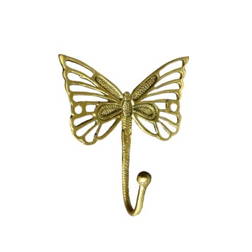 Złoty wieszak WAŻKA ważki 12x9cm, wieszak ścienny wieszaki, dekoracja