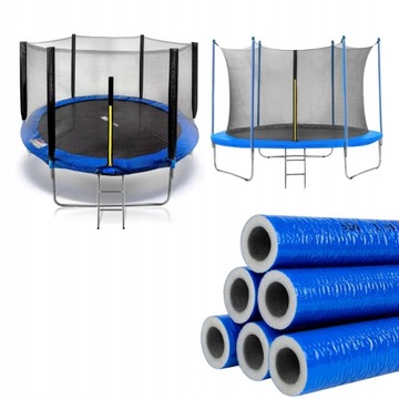 6x OSŁONA OTULINA NA SŁUPKI SPRĘŻYNY RURY TRAMPOLINY PIANKA POWLEKANA