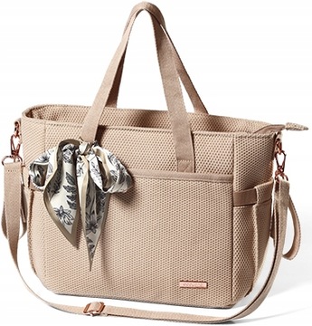 TORBA DLA MAMY SPACEROWA ORGANIZER DO WÓZKA BEŻOWA CARMEN Babyono 1571/02