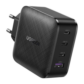 UGREEN ŁADOWARKA SIECIOWA KOSTKA GaN 65W 1x USB 3x USB C QC 3.0 PD SZYBKA