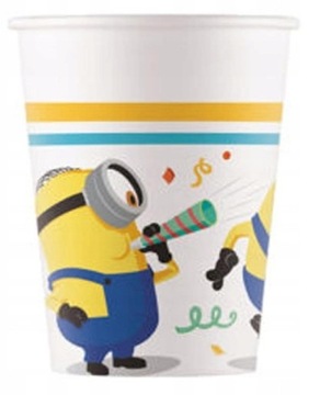 Kubeczki papierowe Minionki 8 sztuk Urodziny