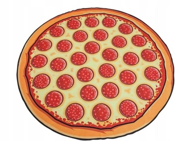 ŚMIESZNA MATA RĘCZNIK PLAŻOWY 3 D PIZZA FRYTKI
