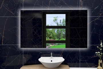 Зеркало для ванной со светодиодной подсветкой, 60x80, полированное