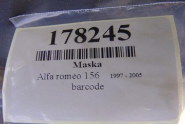ALFA ROMEO 156 FACELIFT KAPOTA