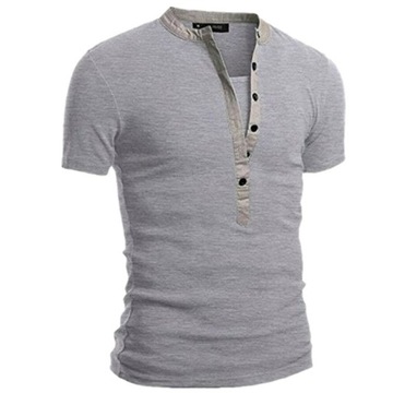 Nowe krótkie rękawy slim fit z dekoltem w serek