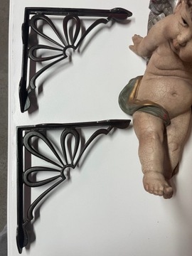 2 уголка опоры чугунных кронштейнов для полок