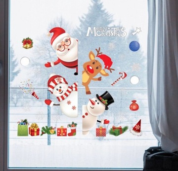 РОЖДЕСТВЕНСКИЕ НАКЛЕЙКИ УКРАШЕНИЯ ОКНА СНЕЖИНКИ РОЖДЕСТВЕНСКИЕ НАКЛЕЙКИ