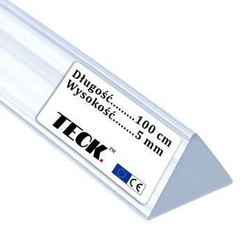 PRÓG DO KABINY PRYSZNICOWEJ AKRYLOWY PRYSZNICA LISTWA PROGOWA 100 cm 5mm