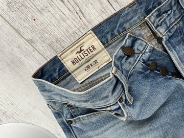 HOLLISTE spodnie jeans męskie slim dziury W30L32